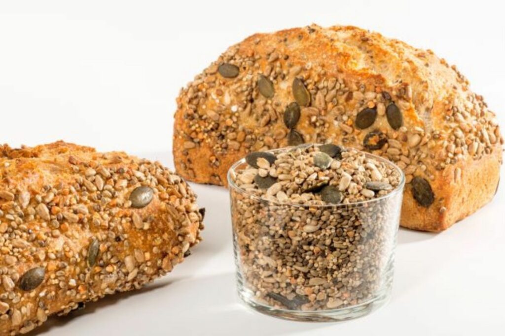 Bread visual with seeds and hemp